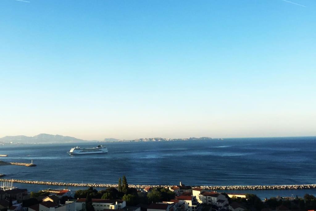 Superbe Terrasse Avec Vue Panoramique Sur La Mer Marseilles Exterior foto